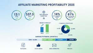 Infographic showing profitability in affiliate marketing